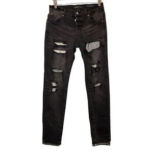 Purple Brand Stylish Men's Slim Fit Distressed Jeans size 30